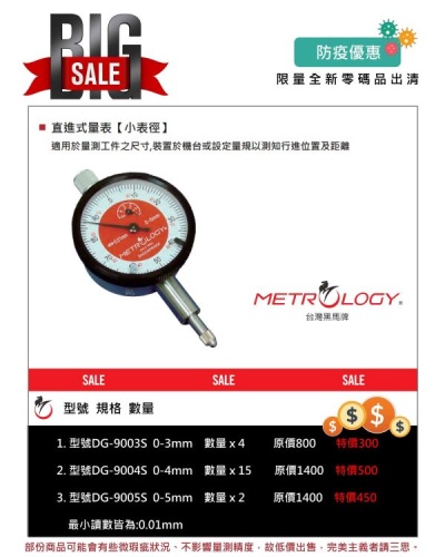 直徑式量表-小表徑零碼品